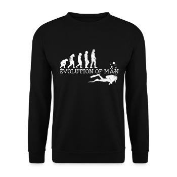 Diving Funny Vintage Diver Gift - Unisex Sweatshirt - black - Front - Alina (178cm) & Michal (187cm)