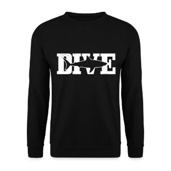 Tauchen Lustig Vintage Taucher Geschenk - Unisex Pullover - Schwarz - Vorne - Alina (178cm) & Michal (187cm)