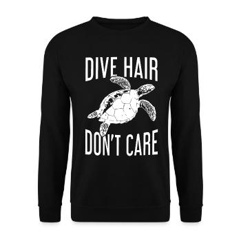 Diving Funny Vintage Diver Gift - Unisex Sweatshirt - black - Front - Alina (178cm) & Michal (187cm)