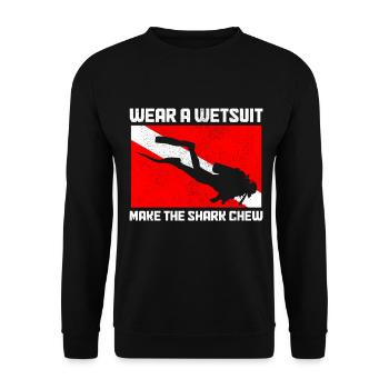 Diving Funny Vintage Diver Gift - Unisex Sweatshirt - black - Front - Alina (178cm) & Michal (187cm)