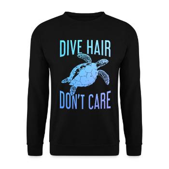 Tauchen Lustig Vintage Taucher Geschenk - Unisex Pullover - Schwarz - Vorne - Alina (178cm) & Michal (187cm)