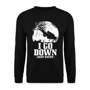 Diving Funny Vintage Diver Gift - Unisex Sweatshirt - black - Front - Alina (178cm) & Michal (187cm)