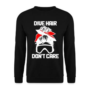 Diving Funny Vintage Diver Gift - Unisex Sweatshirt - black - Front - Alina (178cm) & Michal (187cm)