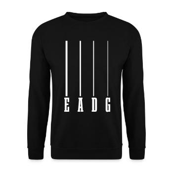 Bassist Bass Gitarre Lustiges Geschenk - Unisex Pullover - Schwarz - Vorne - Alina (178cm) & Michal (187cm)