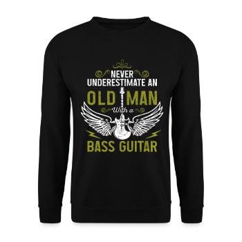Bassiste Guitare Basse Drôle Cadeau - Sweat-shirt Unisexe - noir - Devant - Alina (178cm) & Michal (187cm)