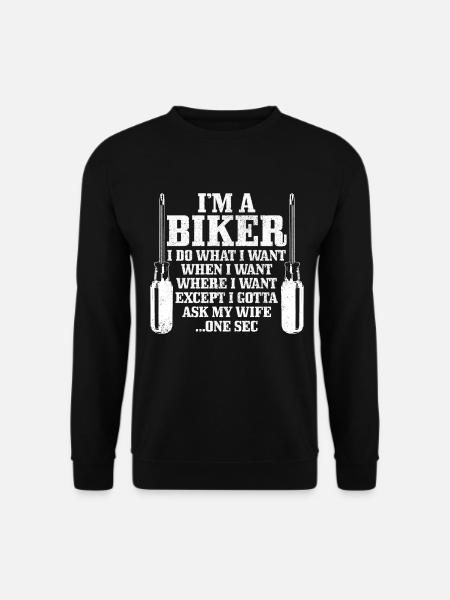 Motorcycle Biker Funny Gift - Unisex Sweatshirt - black