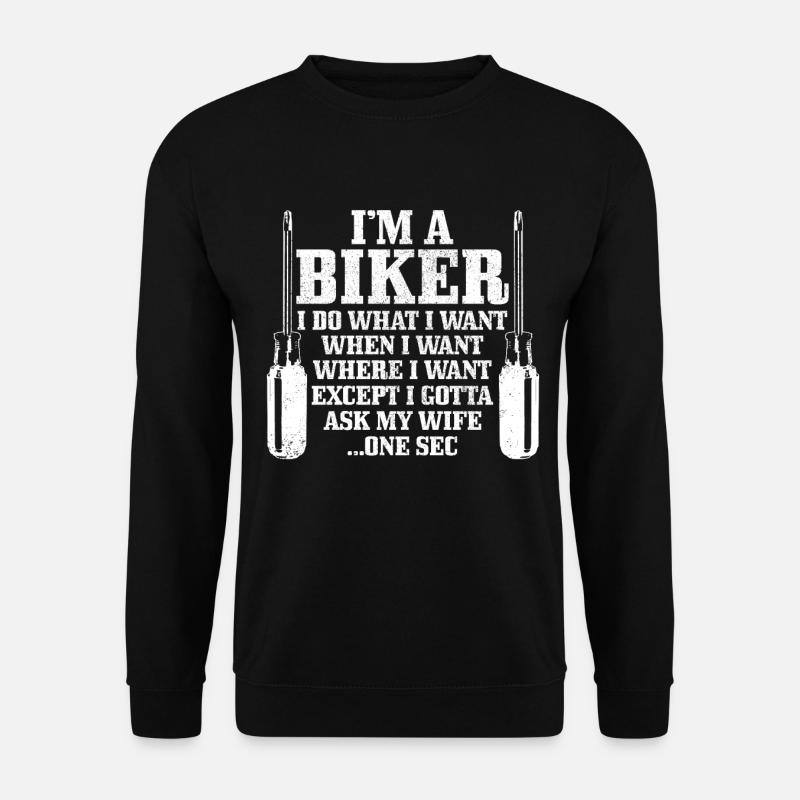 Motorcycle Biker Funny Gift - Unisex Sweatshirt - black