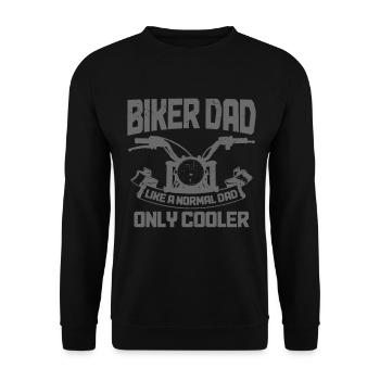 Moto Motard Papa Drôle Cadeau - Sweat-shirt Unisexe - noir - Devant - Alina (178cm) & Michal (187cm)