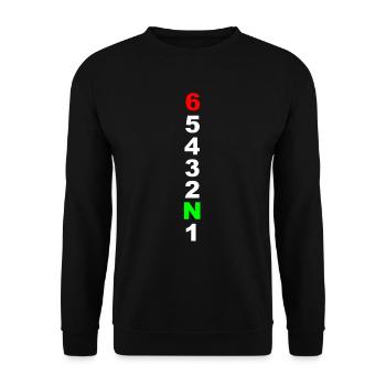 Motorrad Biker Lustiges Geschenk - Unisex Pullover - Schwarz - Vorne - Alina (178cm) & Michal (187cm)