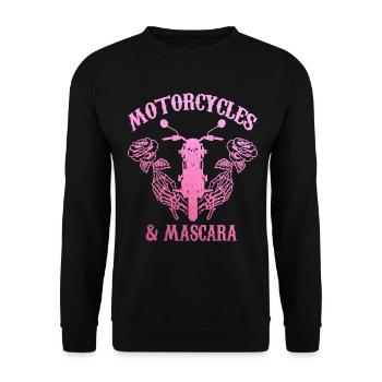Motorrad Biker Lustiges Geschenk - Unisex Pullover - Schwarz - Vorne - Alina (178cm) & Michal (187cm)