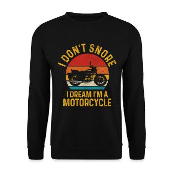 Motorrad Biker Lustiges Geschenk - Unisex Pullover - Schwarz - Vorne - Alina (178cm) & Michal (187cm)