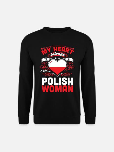 My Heart Belongs To A Polish Woman Love Valentine - Unisex Sweatshirt - black