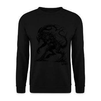 Slave, Leshy Créature mythique, Païen, Forêt, Nature - Sweat-shirt Unisexe - noir - Devant - Alina (178cm) & Michal (187cm)