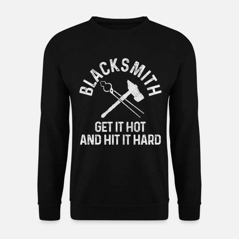 Schmieden Schmied Hufschmied Geschenk - Unisex Pullover - Schwarz
