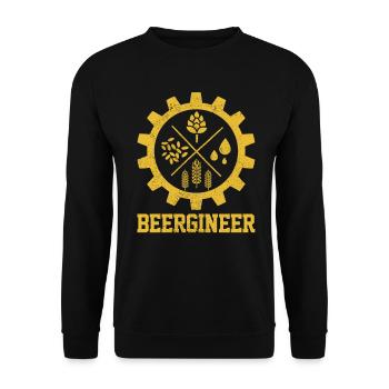Craft Beer Brewmaster Hops Gift - Unisex Sweatshirt - black - Front - Alina (178cm) & Michal (187cm)