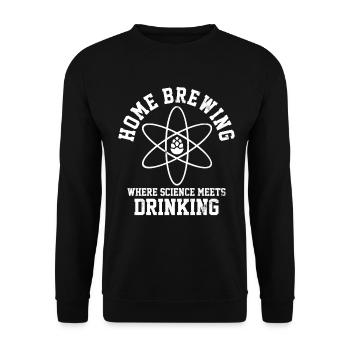 Craft Beer Brewmaster Hops Gift - Unisex Sweatshirt - black - Front - Alina (178cm) & Michal (187cm)