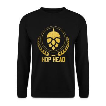 Craft Beer Brewmaster Hops Gift - Unisex Sweatshirt - black - Front - Alina (178cm) & Michal (187cm)