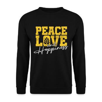 Craft Beer Brewmaster Hops Gift - Unisex Sweatshirt - black - Front - Alina (178cm) & Michal (187cm)
