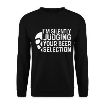 Craft Beer Brewmaster Hops Gift - Unisex Sweatshirt - black - Front - Alina (178cm) & Michal (187cm)