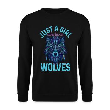 Cadeau de loup - Sweat-shirt Unisexe - noir - Devant - Alina (178cm) & Michal (187cm)