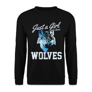 Cadeau de loup - Sweat-shirt Unisexe - noir - Devant - Alina (178cm) & Michal (187cm)