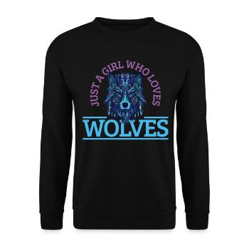 Cadeau de loup - Sweat-shirt Unisexe - noir - Devant - Alina (178cm) & Michal (187cm)