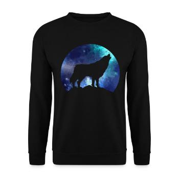 Cadeau de loup - Sweat-shirt Unisexe - noir - Devant - Alina (178cm) & Michal (187cm)
