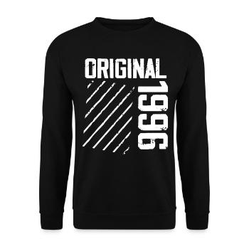 Original 1996 28th Anniversary Retro Gift - Unisex Sweatshirt - black - Front - Alina (178cm) & Michal (187cm)