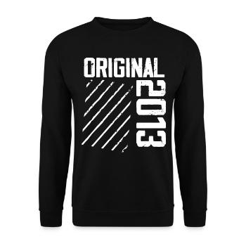 Original 2013 11th Anniversary Retro Gift - Unisex Sweatshirt - black - Front - Alina (178cm) & Michal (187cm)