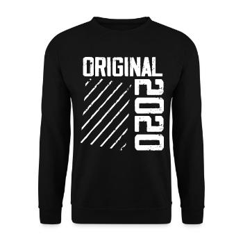 Original 2020 4th Anniversary Retro Gift - Unisex Sweatshirt - black - Front - Alina (178cm) & Michal (187cm)