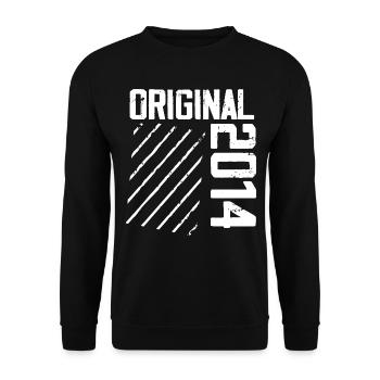 Original 2014 10th Anniversary Retro Gift - Unisex Sweatshirt - black - Front - Alina (178cm) & Michal (187cm)