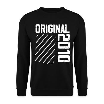 Original 2010 14e Anniversaire Cadeau Retro - Sweat-shirt Unisexe - noir - Devant - Alina (178cm) & Michal (187cm)