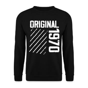 Original 1970 54e Anniversaire Cadeau Retro - Sweat-shirt Unisexe - noir - Devant - Alina (178cm) & Michal (187cm)