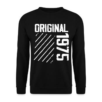 Original 1975 49e Anniversaire Cadeau Retro - Sweat-shirt Unisexe - noir - Devant - Alina (178cm) & Michal (187cm)
