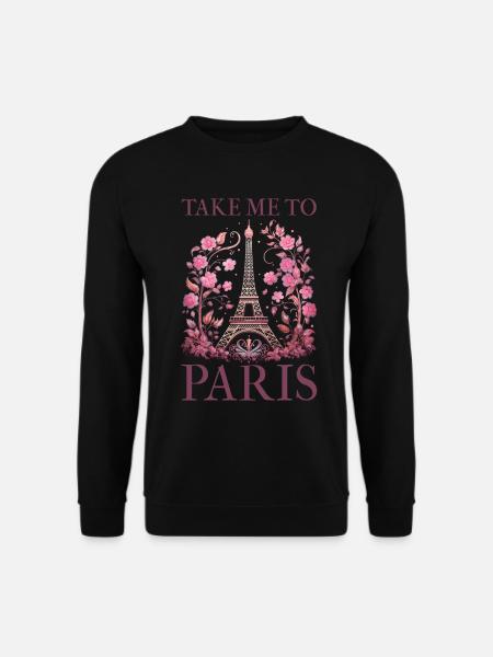 Paris France Eiffel Tower Souvenir - Unisex Sweatshirt - black
