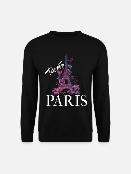 Paris France Eiffel Tower Souvenir - Unisex Sweatshirt - black