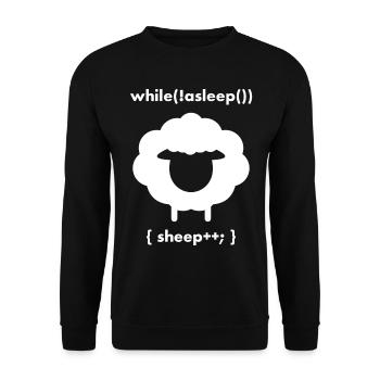 Counting Sheeps While Asleep Sheep Plus Plus - Unisex Sweatshirt - black - Front - Alina (178cm) & Michal (187cm)