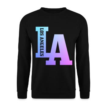 Los Angeles, Californie, Los Angeles - Sweat-shirt Unisexe - noir - Devant - Alina (178cm) & Michal (187cm)
