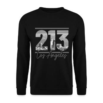 Los Angeles, Californie, Los Angeles - Sweat-shirt Unisexe - noir - Devant - Alina (178cm) & Michal (187cm)