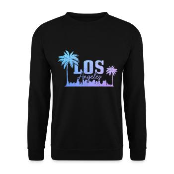Los Angeles, Californie, Los Angeles - Sweat-shirt Unisexe - noir - Devant - Alina (178cm) & Michal (187cm)