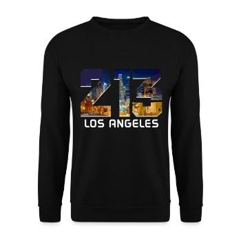 Los Angeles, Californie, Los Angeles - Sweat-shirt Unisexe - noir - Devant - Alina (178cm) & Michal (187cm)