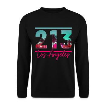 Los Angeles, Californie, Los Angeles - Sweat-shirt Unisexe - noir - Devant - Alina (178cm) & Michal (187cm)