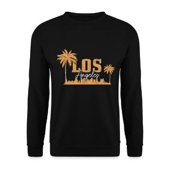 Los Angeles, Californie, Los Angeles - Sweat-shirt Unisexe - noir - Devant - Alina (178cm) & Michal (187cm)