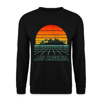 Los Angeles, Californie, Los Angeles - Sweat-shirt Unisexe - noir - Devant - Alina (178cm) & Michal (187cm)