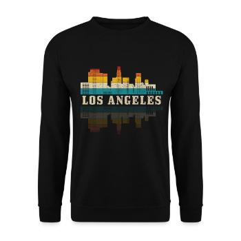 Los Angeles, Californie, Los Angeles - Sweat-shirt Unisexe - noir - Devant - Alina (178cm) & Michal (187cm)