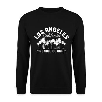 Los Angeles, Californie, Los Angeles - Sweat-shirt Unisexe - noir - Devant - Alina (178cm) & Michal (187cm)