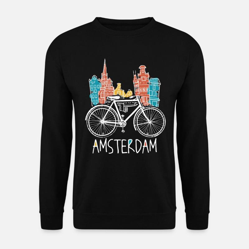 Amsterdam Niederlande Holland Souvenir - Unisex Pullover - Schwarz