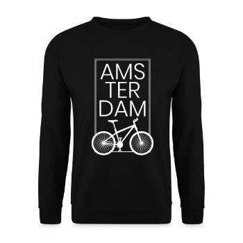 Amsterdam Pays-Bas Hollande Souvenir - Sweat-shirt Unisexe - noir - Devant - Alina (178cm) & Michal (187cm)