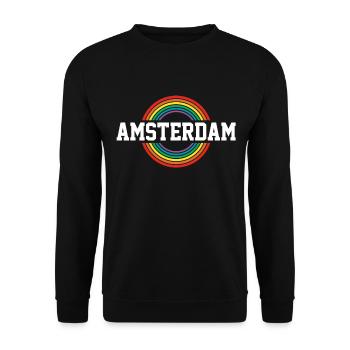 Amsterdam Pride Pays-Bas LGBTQ - Sweat-shirt Unisexe - noir - Devant - Alina (178cm) & Michal (187cm)