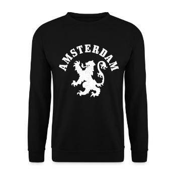 Amsterdam Pays-Bas Hollande Souvenir - Sweat-shirt Unisexe - noir - Devant - Alina (178cm) & Michal (187cm)
